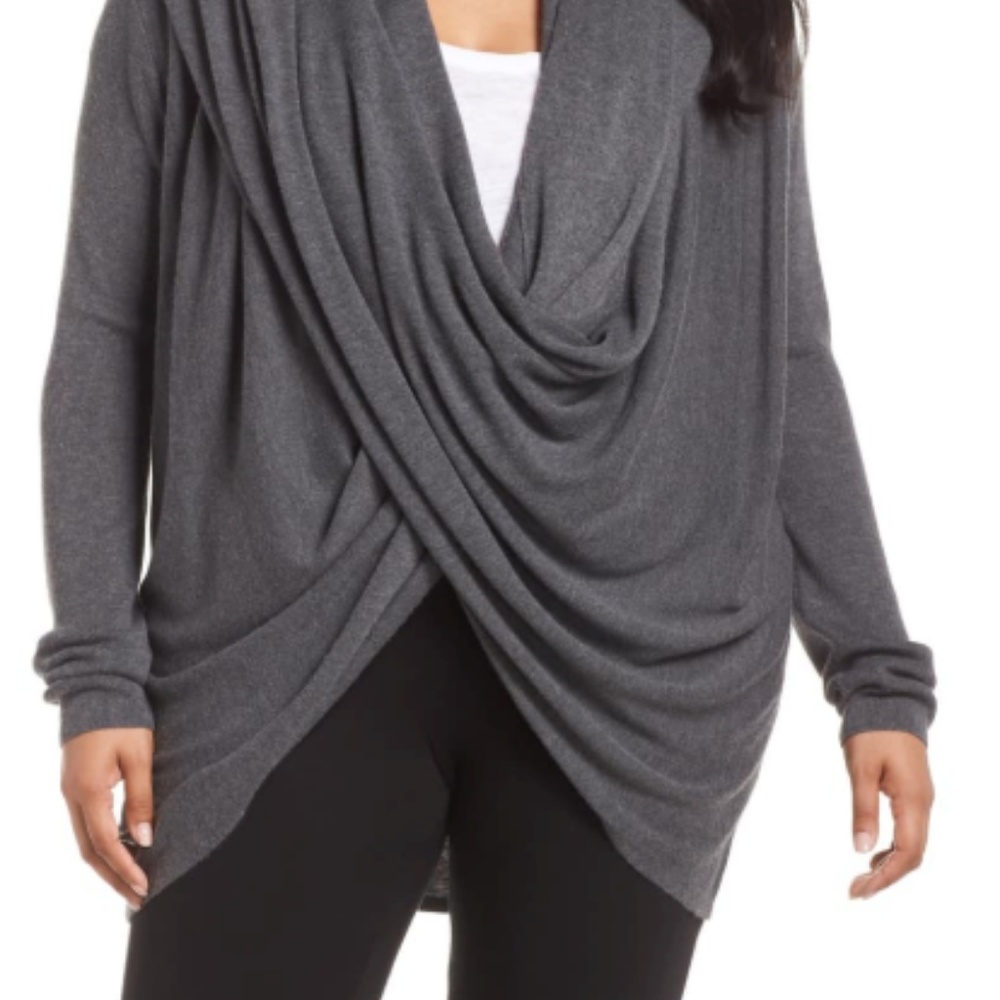 NWT Nordstrom Front Wrap Cardigan (Gray)
